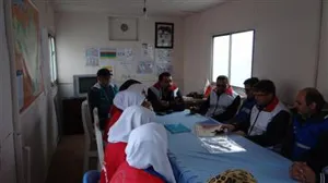 برگزاری مانور بحران با حضور ریاست بیمارستان آیت ... حجت کوه کمری دکتر فرنود آقا زاده و معاونان در محوطه بیمارستان حجت