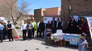 برگزاری غرفه و پایگاه سلامت در مصلی نماز جمعه توسط فوریت های پزشکی 115 و  مرکز بهداشت شهرستان مرند