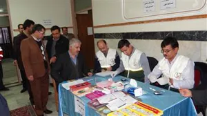 تست رایگان قند خون در درس مکارم اخلاق و معنویت ویژه مدیران در سالن هلال احمر شهرستان مرند برگزار شد.