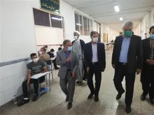 بازدید معاون استاندار و فرماندار ویژه شهرستان مرند و مدیر شبکه بهداشت و درمان شهرستان از حوزه های کنکور سراسری