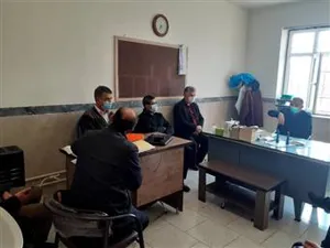 بازدید مدیر شبکه بهداشت و درمان شهرستان مرند دکتر صمد طاهری ، معاون بهداشتی و مسئول کمیته های تخصصی ، از مراحل اجرایی طرح شهید حاج قاسم سلیمانی مرکز سلامت روستایی دیزج حسین بیگ شهرستان مرند