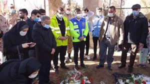 تشییع و تدفین ۲ شهید گمنام در دانشگاه آزاد اسلامی واحد شهر مرند
