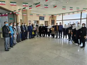 مراسم تجلیل از بازنشستگان بیمارستان آیت ا... حجت کوه کمری شهرستان مرند در سالن سردار شهید حاج قاسم سلیمانی