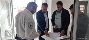 بازدید مدیر جدید شبکه بهداشت و درمان شهرستان مرند از طرح در حال ساخت ستاد فوریت‌های پزشکی