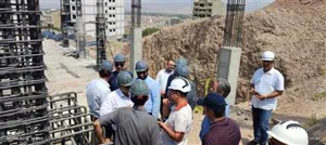 بازدید مسئولین از پروژه عمرانی بیمارستان ۳۰۴ تختخوابی شبکه بهداشت و درمان شهرستان مرند