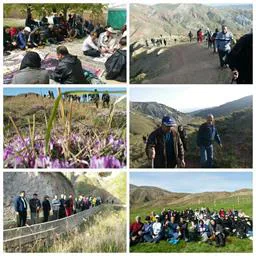 پیاده روی گروهی کارکنان شبکه بهداشت و درمان شهرستان مرند در فروردین ماه سال ۱٣٩٧ در روستای انامق