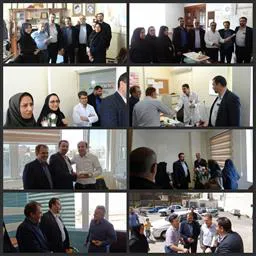 دیدار دکتر آقازاده ریاست بیمارستان آیت ا... حجت کوه کمری  و هیات همراه با پزشکان به مناسبت روز پزشک