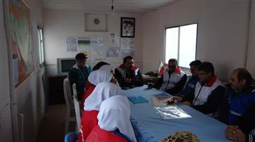 برگزاری مانور بحران با حضور ریاست بیمارستان آیت ... حجت کوه کمری دکتر فرنود آقا زاده و معاونان در محوطه بیمارستان حجت
