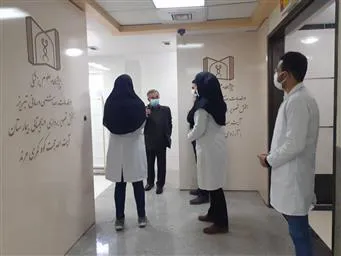 بازدید مدیر شبکه بهداشت و درمان شهرستان مرند از  مراحل تکمیلی سی تی اسکن بیمارستان آیت ا... حجت کوه کمری شهرستان مرند