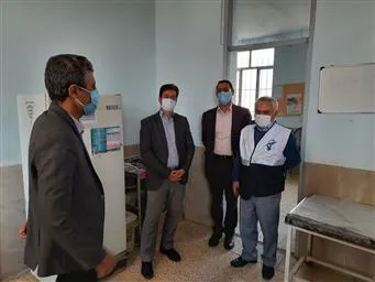 بازدید مهندس بهنیافر و جناب آقای بارانی و مسئولین کمیته های طرح شهید حاج فاسم سلیمانی از خانه بهداشت روستای اربطان و باروج شهرستان مرند 