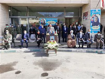 مراسم گرامیداشت سالگرد شهیده مدافع سلامت بانو فیروزه شیدائی در محوطه بیمارستان آیت ا... حجت شهرستان مرند